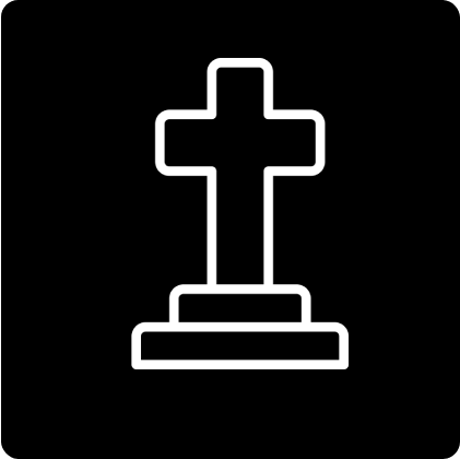 Simple white cross icon